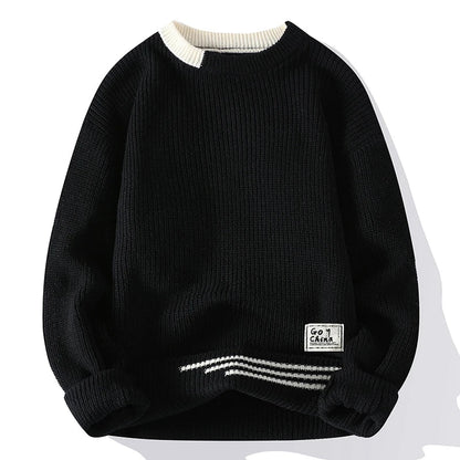 MANSSINO™ | Color-Block Crew Neck Pullover