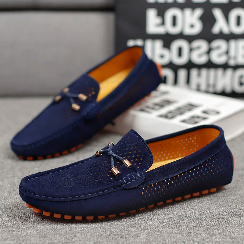 MONVIEL™ | Perforated Leather Slip-On Loafers