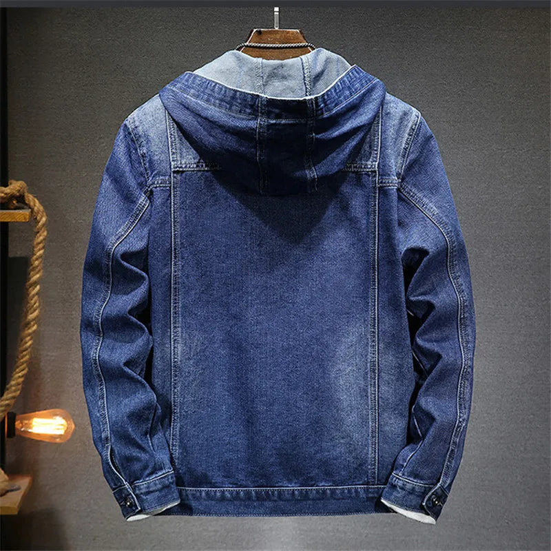 MANSSINO™ | Retro Denim Hooded Overshirt