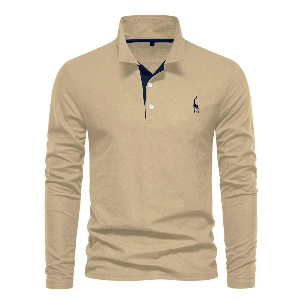 MANSSINO™ | Men's Embroidered Polo Collar Pullover