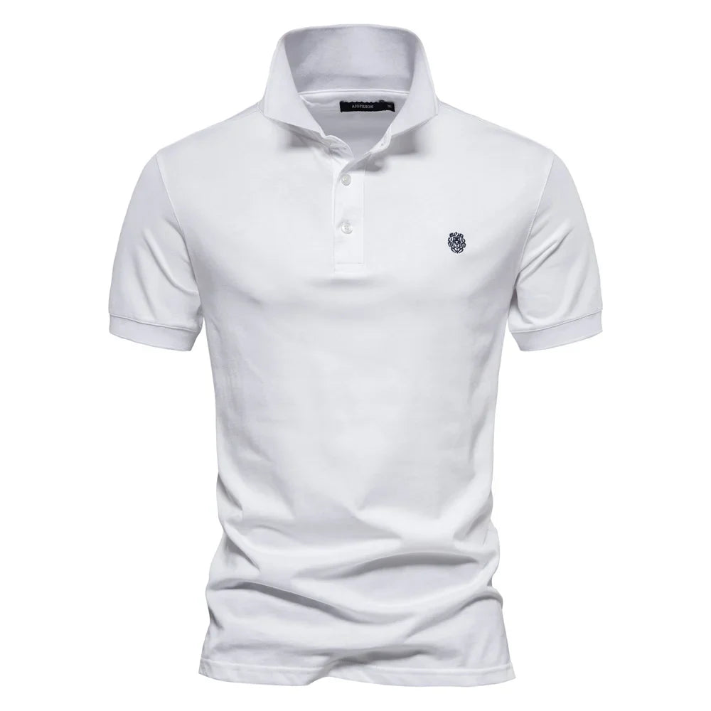 MONVIEL™ | Men's Embroidered Cotton Polo