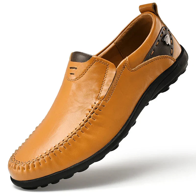 MANSSINO™ | Men's Hand-Stitched Leather Slip-On