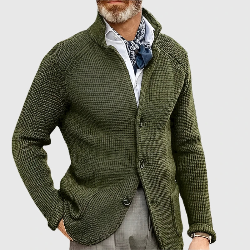 MONVIEL™ | Military-Knit Button Cardigan