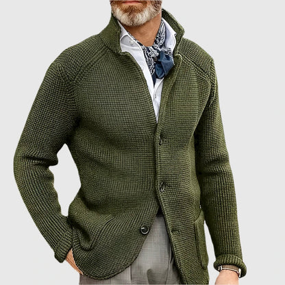 MONVIEL™ | Military-Knit Button Cardigan