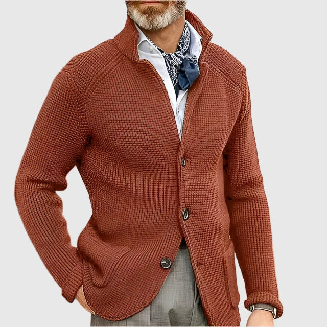 MONVIEL™ | Military-Knit Button Cardigan