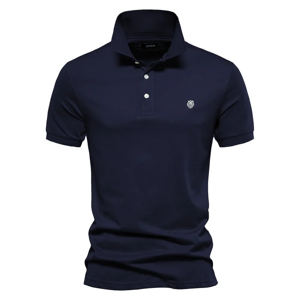 MONVIEL™ | Men's Embroidered Cotton Polo