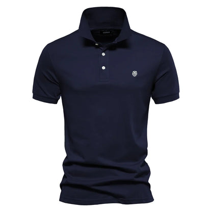MONVIEL™ | Men's Embroidered Cotton Polo
