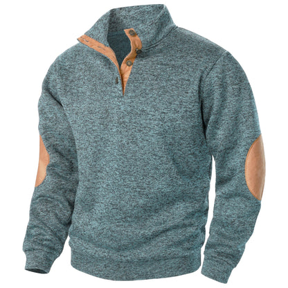 Maël™ | Pull homme col montant boutonné