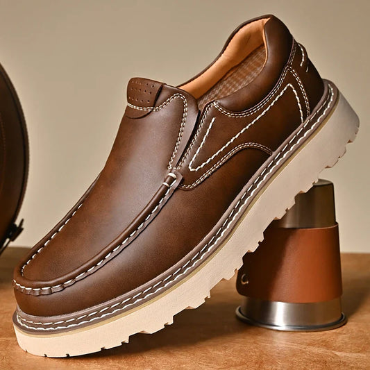 MANSSINO™ | Men's Cowhide Platform Slip-On