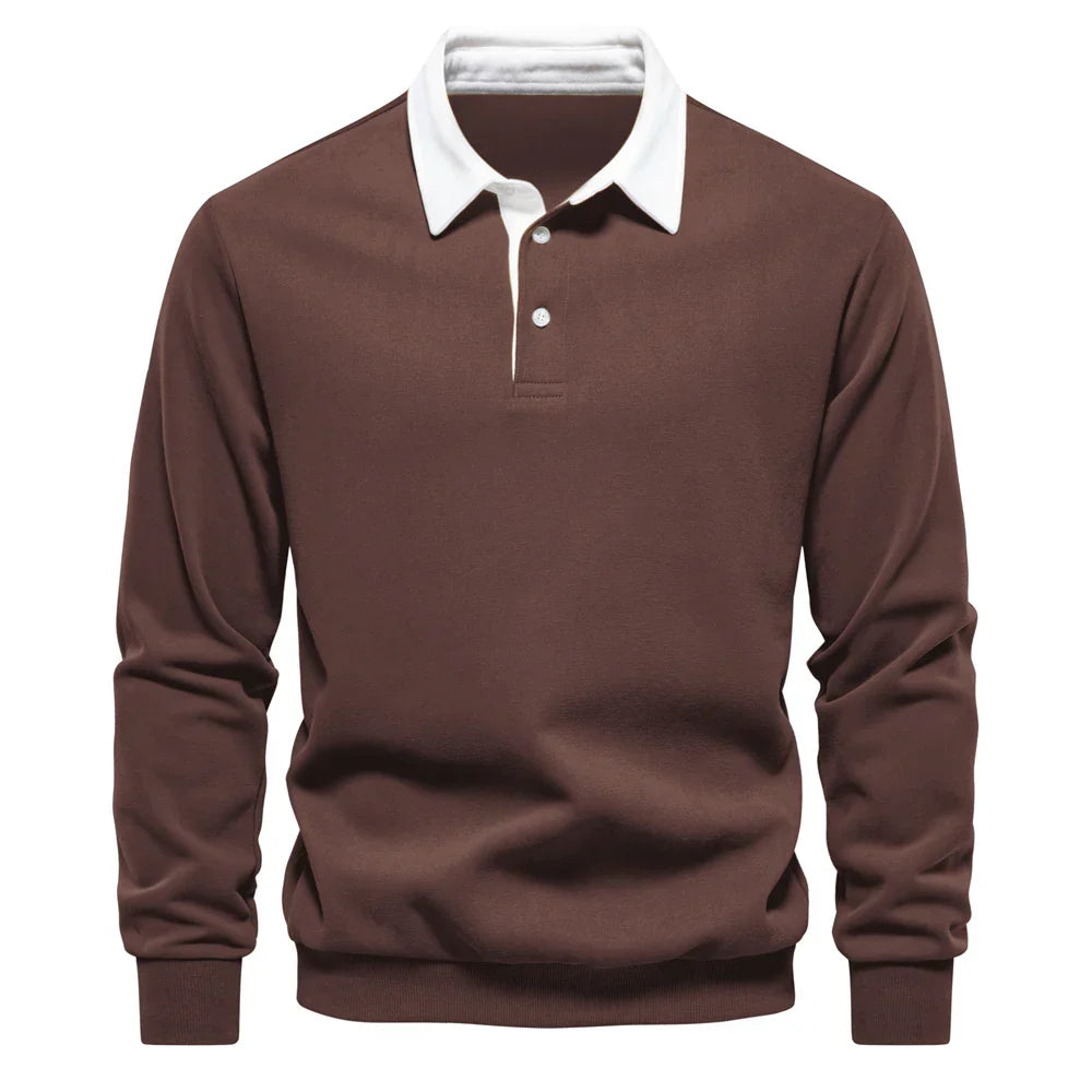 MANSSINO™ | Men's Cotton Polo Sweatshirt