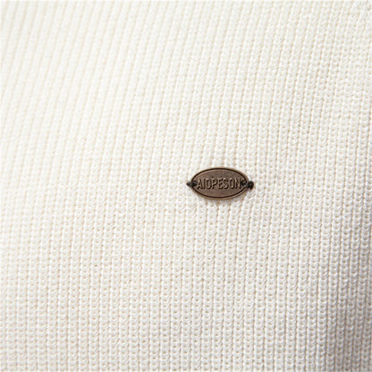 MANSSINO™ | Men's Cotton Zip-Neck Pullover