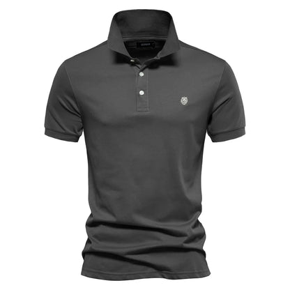MONVIEL™ | Men's Embroidered Cotton Polo