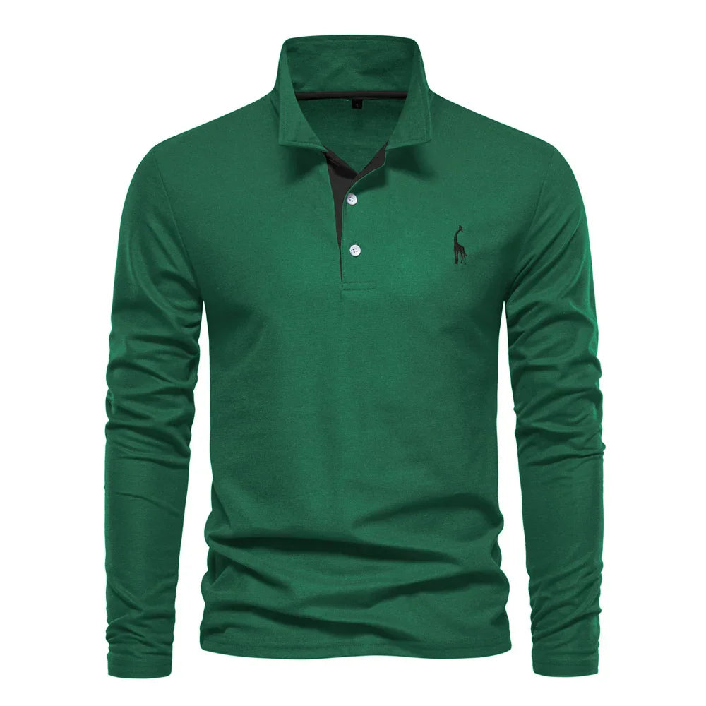 MANSSINO™ | Men's Embroidered Polo Collar Pullover