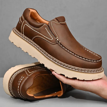MANSSINO™ | Men's Cowhide Platform Slip-On