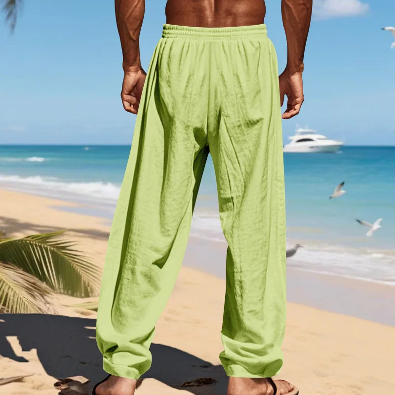 MONVIEL | Breathable linen summer trousers