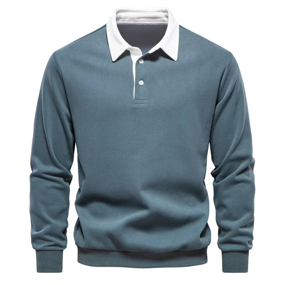 MANSSINO™ | Men's Cotton Polo Sweatshirt