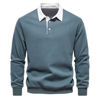 MANSSINO™ | Men's Cotton Polo Sweatshirt