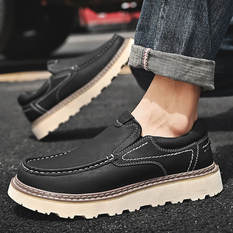MANSSINO™ | Men's Cowhide Platform Slip-On