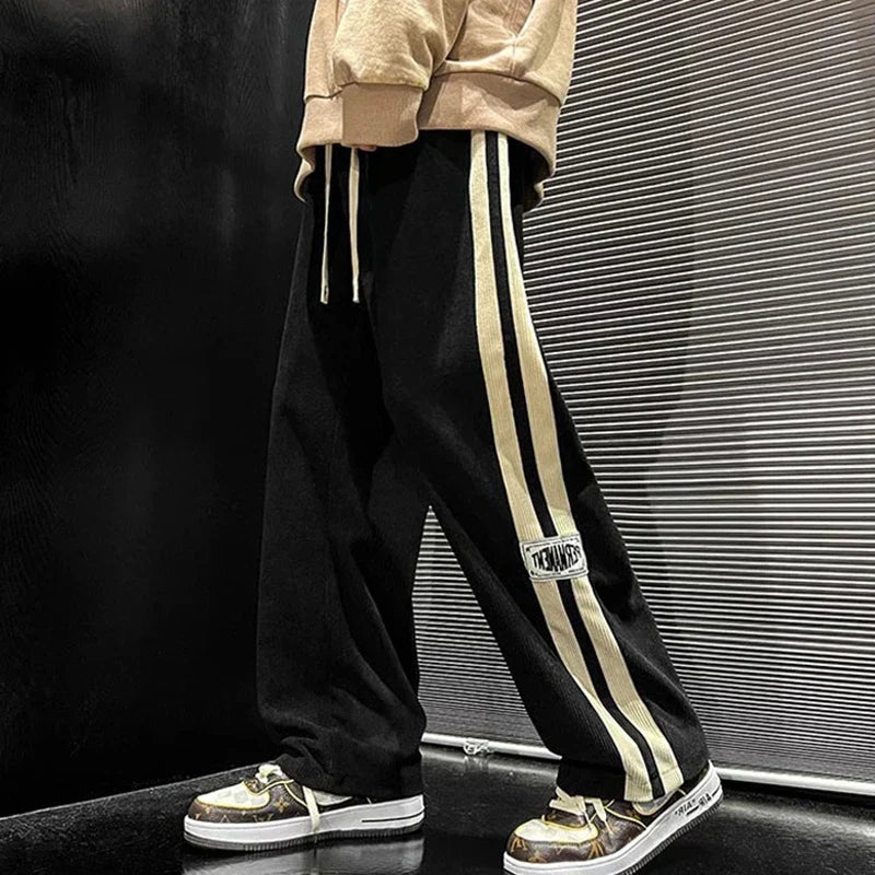 MONVIEL | Mens Wide-Leg Trousers