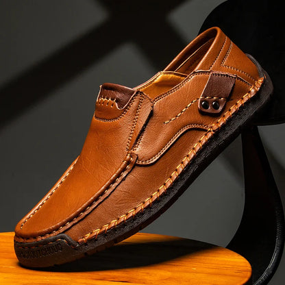 MANSSINO™ | Men's Polished Leather Slip-On Loafer