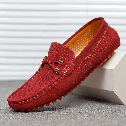 MONVIEL™ | Perforated Leather Slip-On Loafers