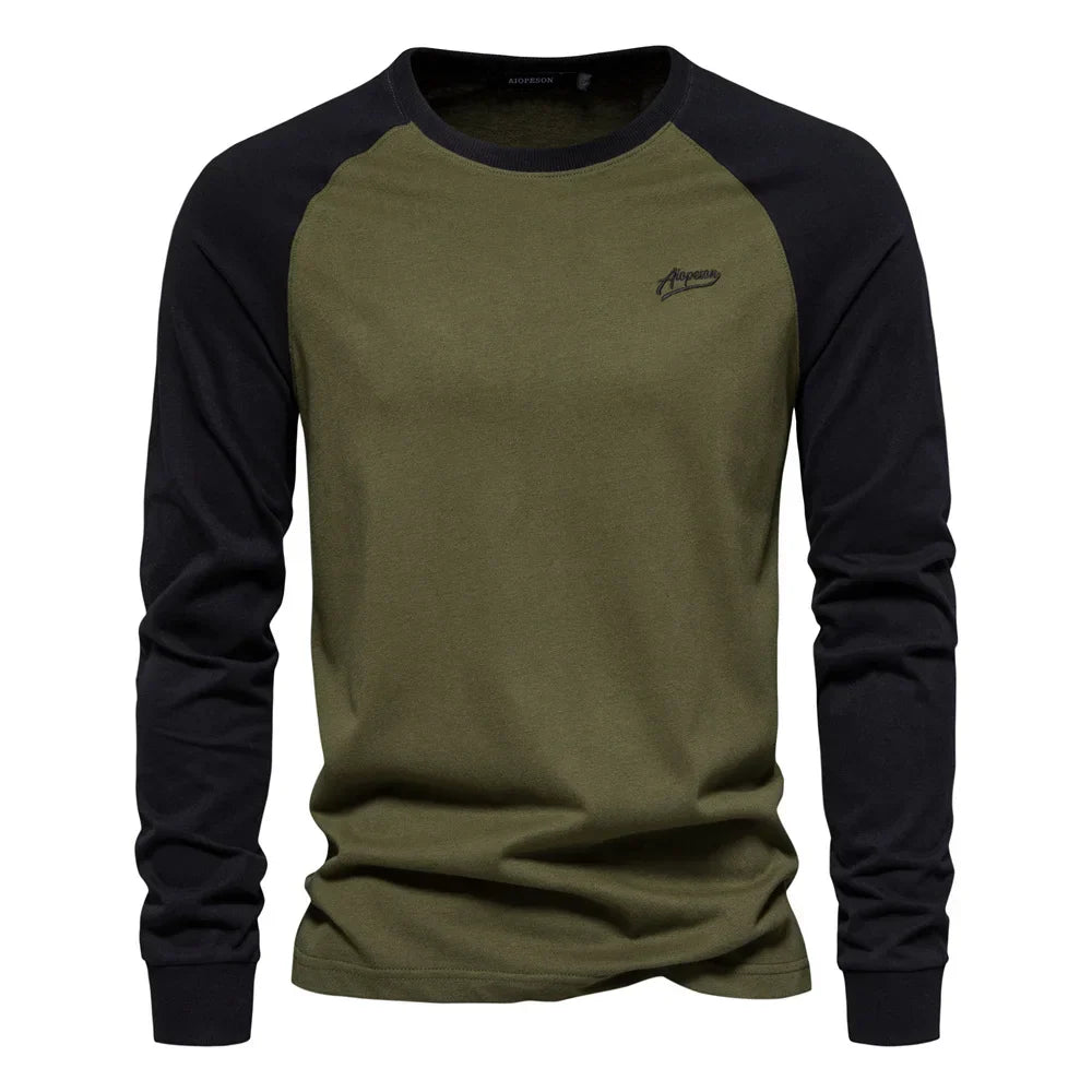 MONVIEL™ | Men's Raglan Long-Sleeve Cotton Tee