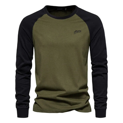 MONVIEL™ | Men's Raglan Long-Sleeve Cotton Tee