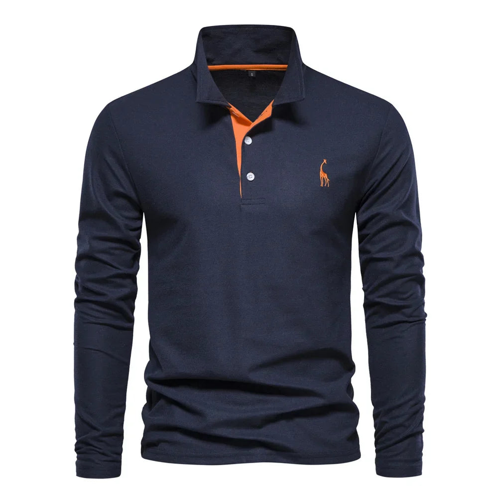 MANSSINO™ | Men's Embroidered Polo Collar Pullover