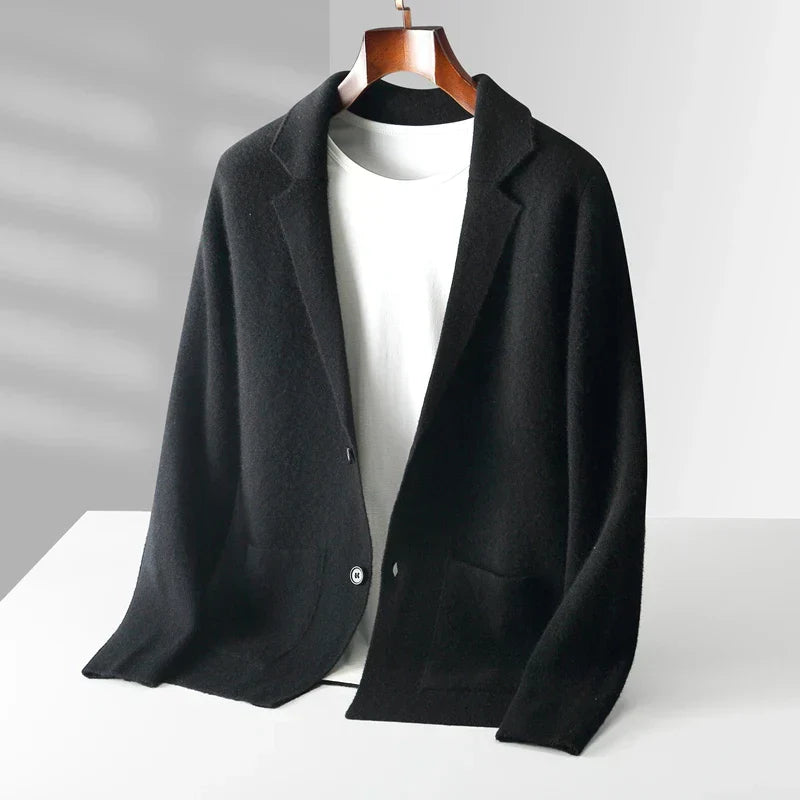 MANSSINO™ | Wool Knit Lapel Cardigan