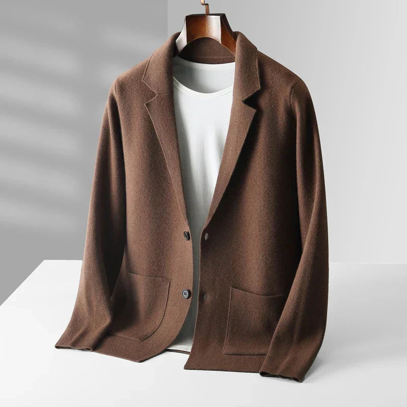 MANSSINO™ | Wool Knit Lapel Cardigan