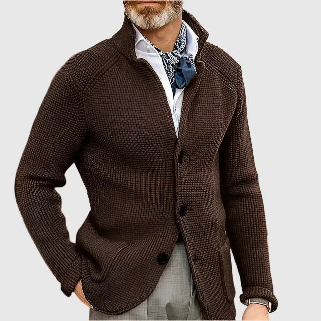 MONVIEL™ | Military-Knit Button Cardigan