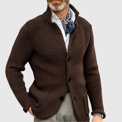MONVIEL™ | Military-Knit Button Cardigan