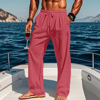 MONVIEL | Breathable linen summer trousers