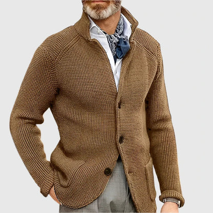 MONVIEL™ | Military-Knit Button Cardigan