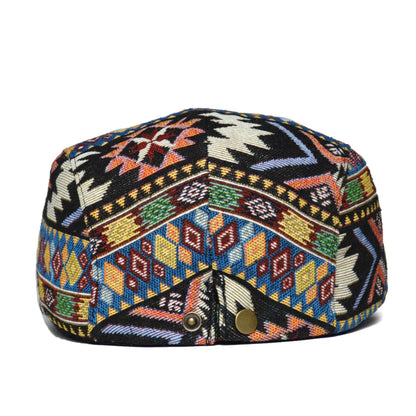MONVIEL | Vintage Printed Flat Cap