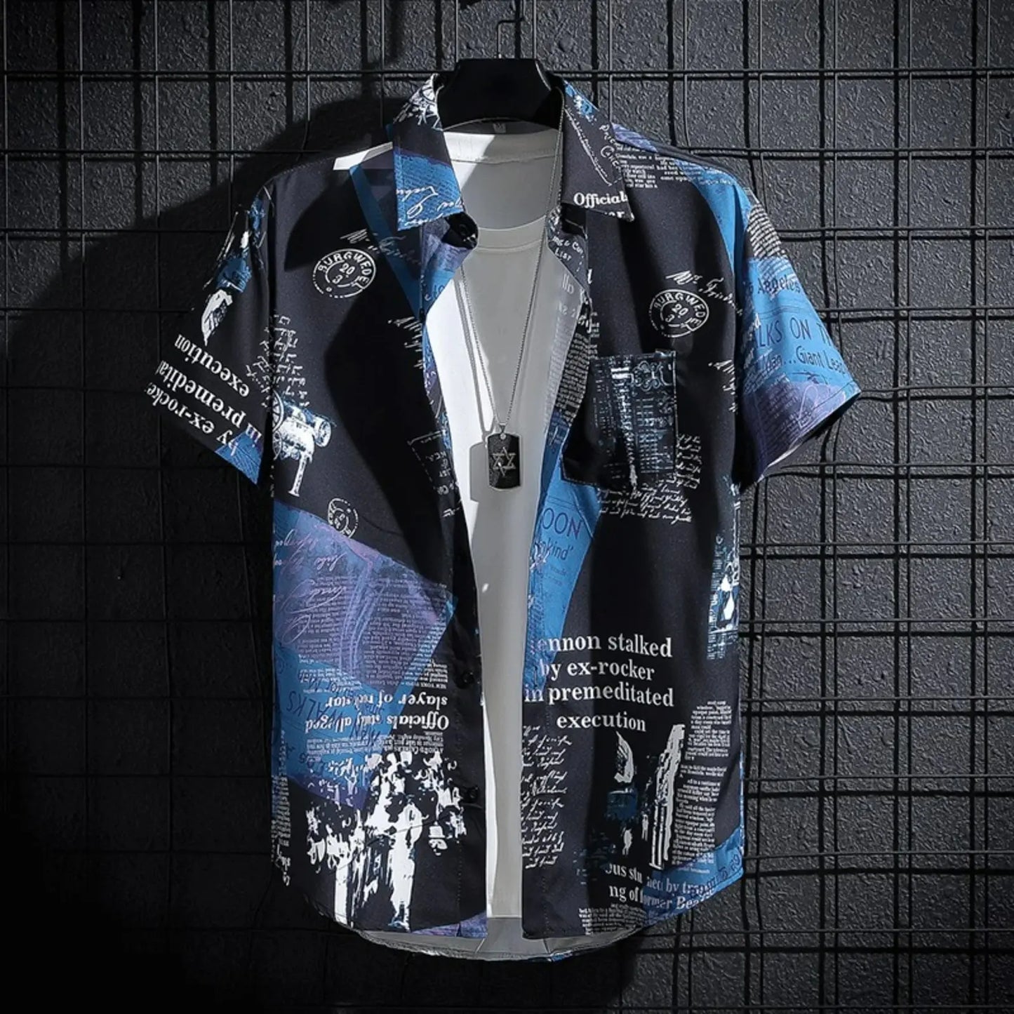 MONVIEL™ | Men's Printed Short-Sleeve Shirt