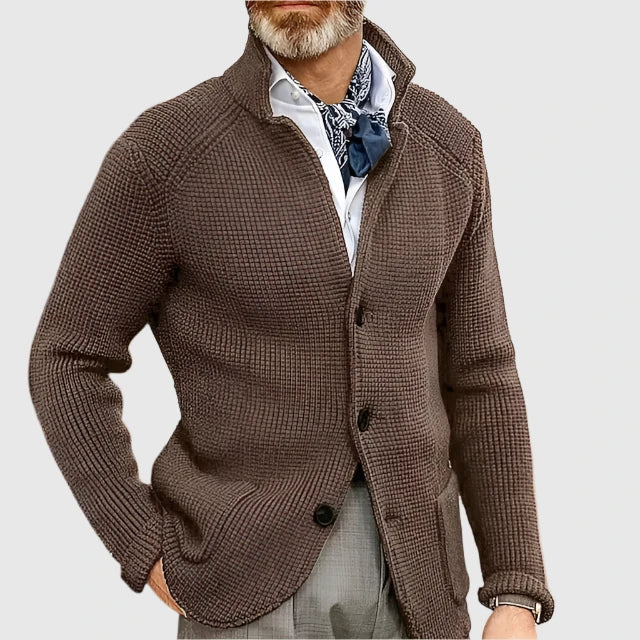 MONVIEL™ | Military-Knit Button Cardigan