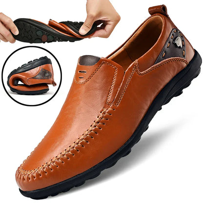 MANSSINO™ | Men's Hand-Stitched Leather Slip-On