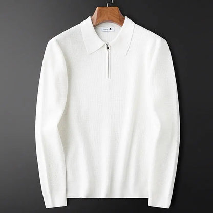MANSSINO™ | Men's Waffle Knit Full-Zip Sweater