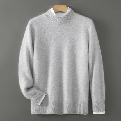 MANSSINO™ | Men's Fine Knit Mock-Neck Pullover