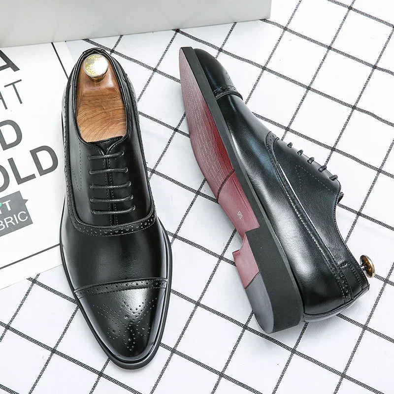 MANSSINO™ | Men's Hand-Finished Leather Brogue
