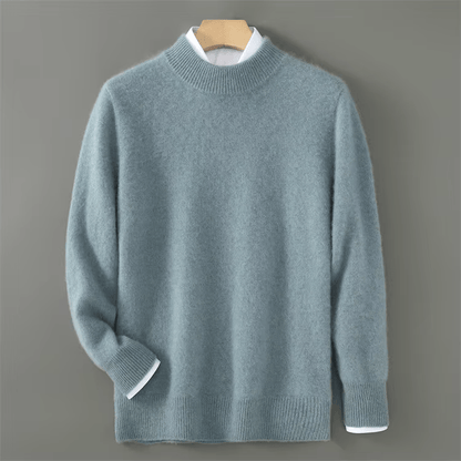 MANSSINO™ | Men's Fine Knit Mock-Neck Pullover