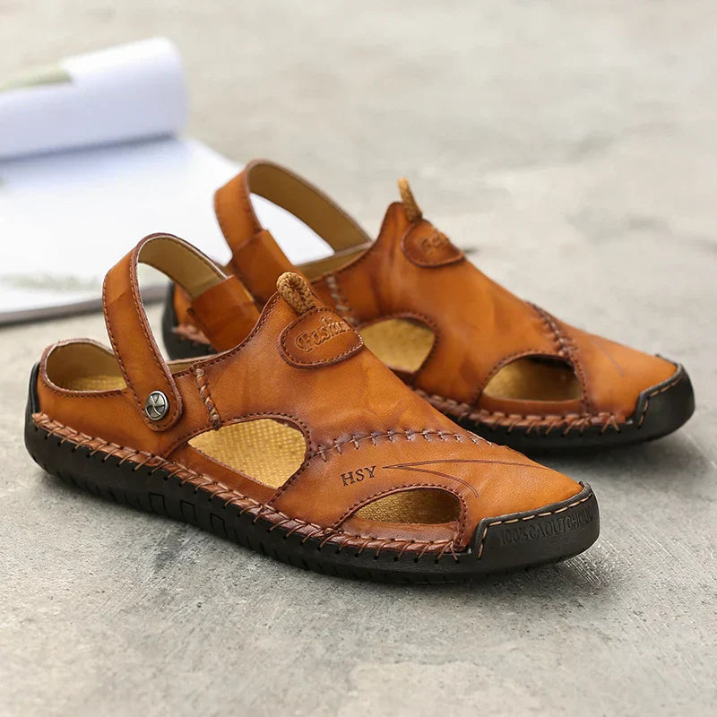 MANSSINO™ | Men's Hand-Stitched Closed-Toe Summer Sandal