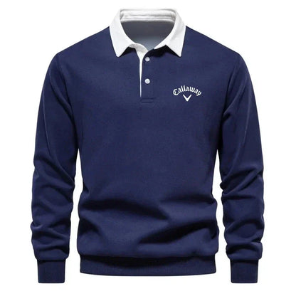 MONVIEL™ | Contrast-Collar Knit Polo Jumper