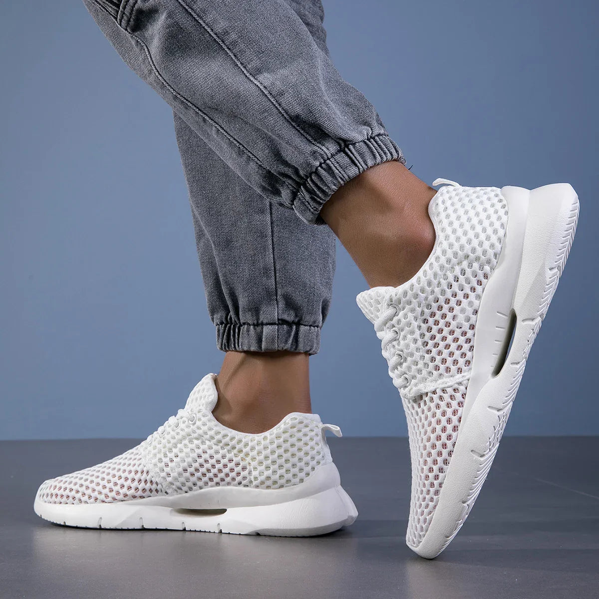 MANSSINO™ | Men's Open-Mesh Lace-Up Walking Sneaker
