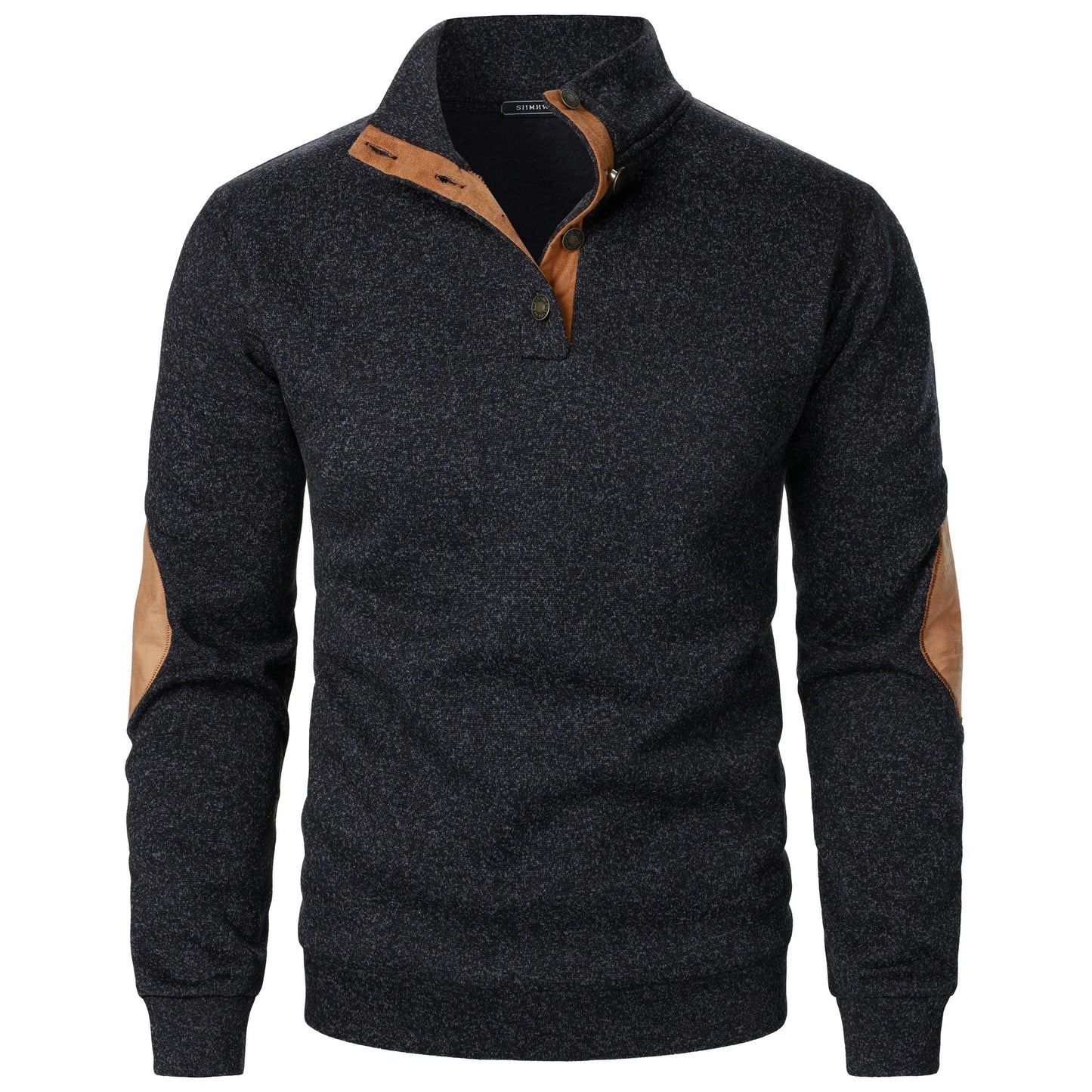 Maël™ | Pull homme col montant boutonné