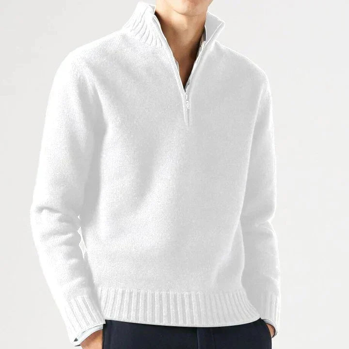 MONVIEL™ | Wool Half-Zip Turtleneck