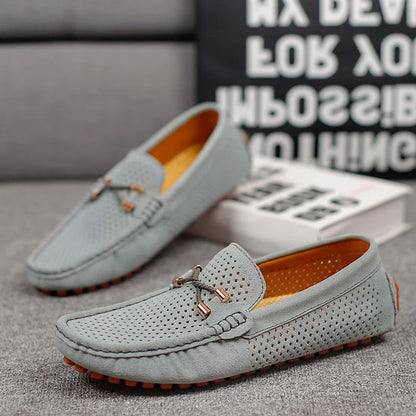 MONVIEL™ | Perforated Leather Slip-On Loafers