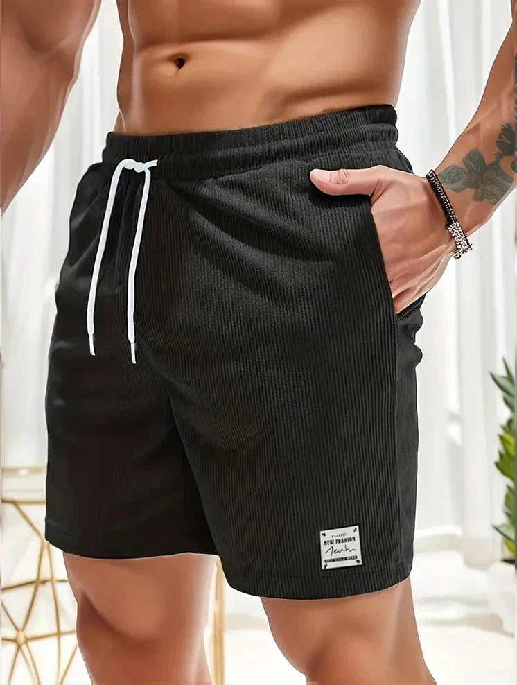 MANSSINO™ | Men's Textured Stripe Drawstring Shorts