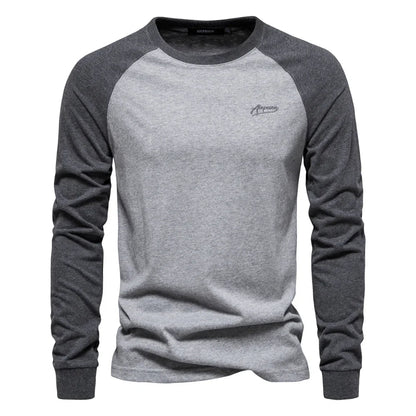 MONVIEL™ | Men's Raglan Long-Sleeve Cotton Tee